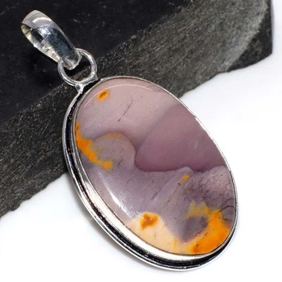Colgante Mookaite Chapado en Plata 925 Hecho a Mano Joyería Talla 2" GW Foto 1 de 3
