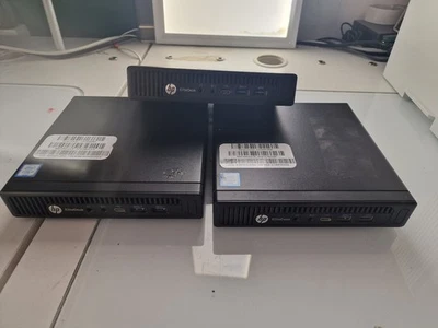 3x HP EliteDesk 800 G2 DM 35W Intel(R) Core(TM) i3-7300T CPU @ 3.50GHz 4gb 128gb - Bild 1 von 4