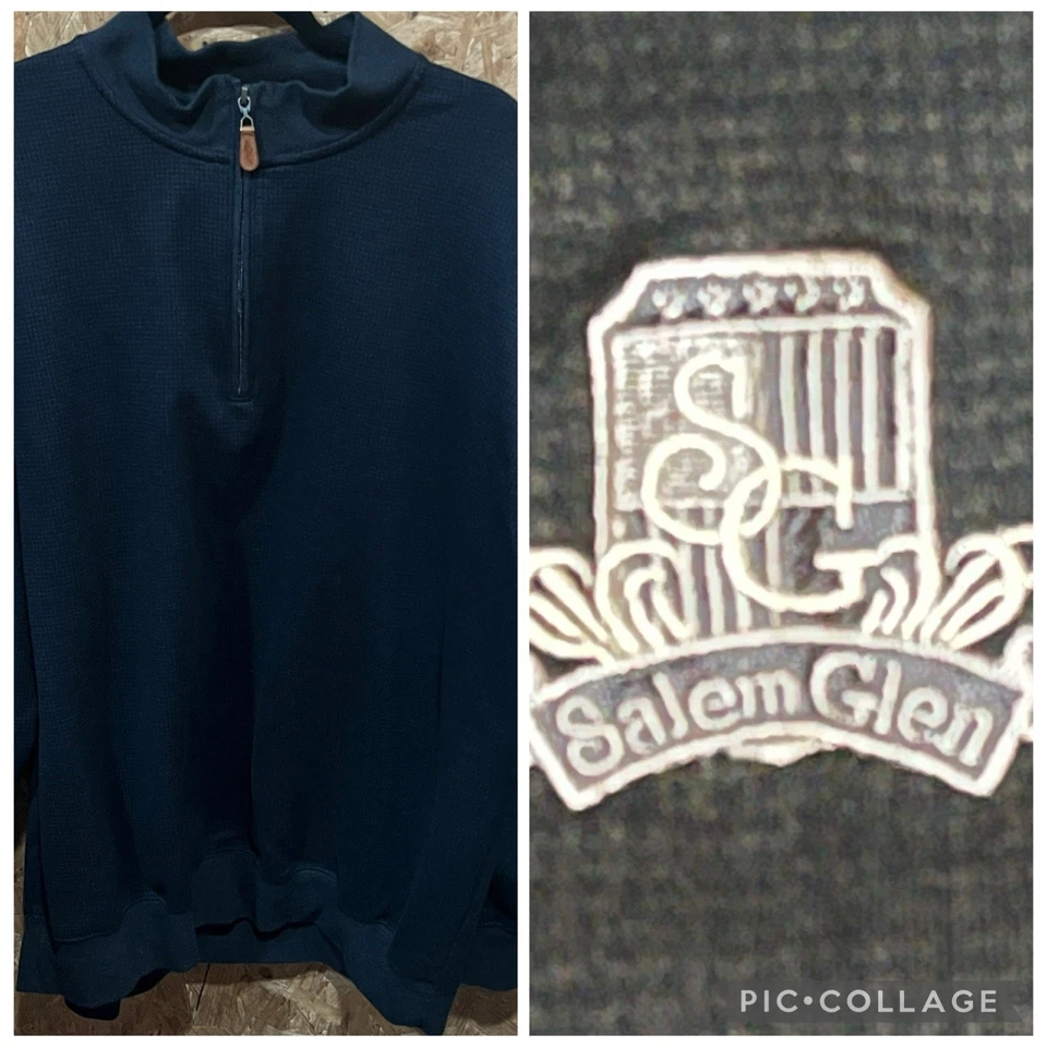 Pulôver xadrez Greg Norman tamanho XXL 1/4 zíper Salem Glen campo de golfe Normcore casual - Imagem 1 de 4