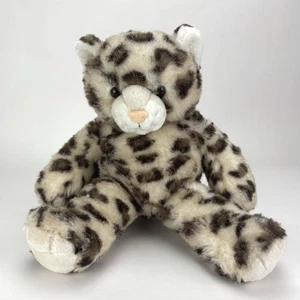 Build A Bear Glitzer Schneeleopard Plüschtier Stofftier Lametta Fell gefleckt 14 Zoll - Bild 1 von 6