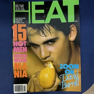 Heat Magazine 1988 Gay Interest David Burrill Rare HTF TWINk stud Nude Male - Picture 1 of 3