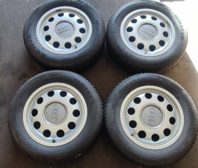 Original Audi Alufelgen 15 zoll 8L0601025E mit Conti Allwetterreifen 195/65/15 - Bild 1 von 4