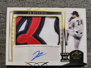 2022 Leaf Trinity XRC JR Ritchie Gold Jumbo Patch Reliquia Auto 30/50!!! Coraggiosi! - Foto 1 di 4