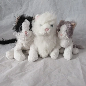 Webkinz Gatos Negro Blanco Gris Lote de 3 Sin Códigos Persa - Imagen 1 de 13