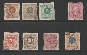 Sweden Scott# 41-43 + 45-49 Used - Picture 1 of 2