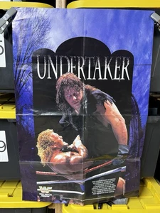 Póster vintage 1992 WWF Tatanka & Undertaker Titan Sports doble cara plegado - Imagen 1 de 12