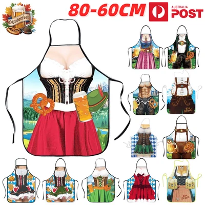 2X Oktoberfest Beer Apron Costume Bavarian German Maid Lederhosen Festival Party — 第 1/4 张图片