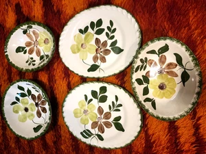 Blue Ridge Southern Potteries Green Briar 5 Servierplatten & Schüsseln - Bild 1 von 12