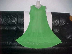 GREEN STUNNING Kameez Koti FINE Kurta SUPERB TUNIC Sari BALLROOM Belly Dance TOP - Picture 1 of 2