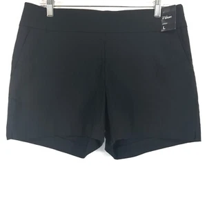 New York Company Pull On Shorts Women's L (34x4) Black Rayon Blend 2 Pocket NWT - Picture 1 of 6