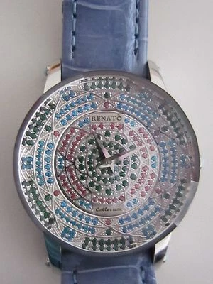 Reloj Renato Mujer Cristal Topacio Cuarzo Suizo Correa Coimán Edición Limitada Foto 1 de 4