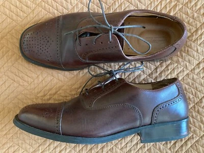 Туфли мужские Thom McAn Signature размер 9 Oxford коричневая кожа 84861 - Изображение 1 из 4