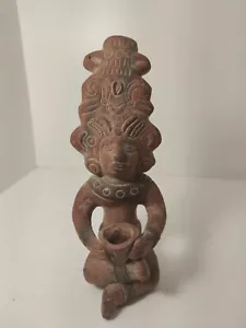 Vintage Mayan sculpture made of clay candlestick (B2) - Picture 1 of 3