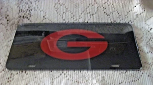 UNIVERSITY OF GEORGIA POWER RED G ON BLACK ACRYLIC LICENSE PLATE TAG NEW SEALED - Picture 1 of 1