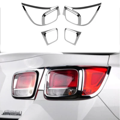 Cubierta de lámpara de luz trasera cromada exterior cromada para Chevrolet Malibu 2013-2015 4 piezas Foto 1 de 4