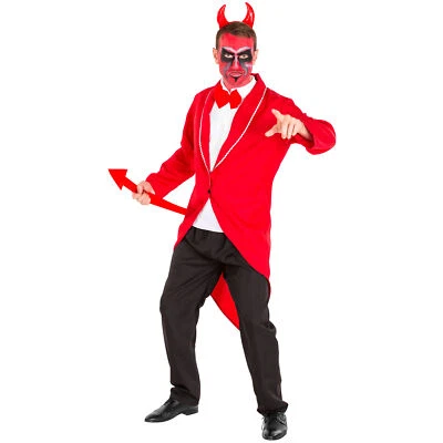 DRESSFORFUN Herrenkostüm Teufel Kostüm Halloween Fasching Karneval Devil Satan Teufelskostüm