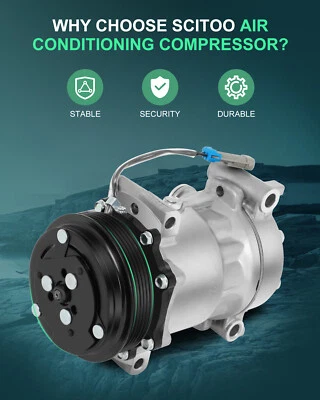 For 1996 1997-1999 Chevrolet GMC C1500 C2500 C3500 A/C AC Compressor - Image 1 of 4