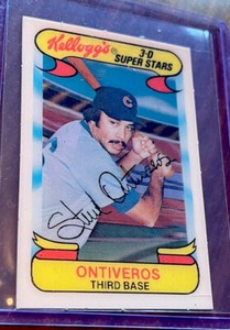 1978 Kellogg's 3D Super Stars Baseball Card # 44 Steve Ontiveros - Chicago Cubs