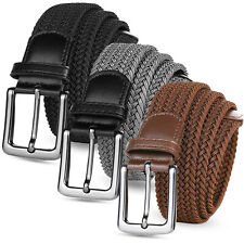3X Elastic Fabric Braided Belt,Enduring Stretch Woven Belt for Unisex Men/Women