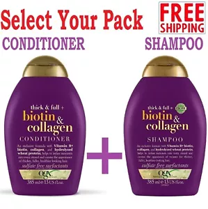 Biotin & Collagen Hair Thickening Sulfate Free Shampoo Conditioner OGX 88-385ml - Picture 1 of 86