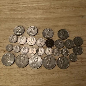 Lot Of 27 Australia, New Zealand, Fiji 1900s 5c, 10c, 20c, 50 Cents Coins - Picture 1 of 6