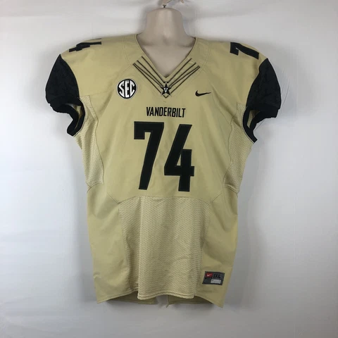 VTG Nike VANDERBILT UNIVERSITY team Issued Football Jersey 74 SEC PATCH Size 3XL Cover
