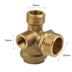 Válvula de retención de compresor de aire con rosca de conector amarillo neumática central 40400 1 pieza - Imagen 1 de 12