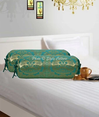 Bolster Cover Traditional Art Yoga Under Knee Pillow Cover Case 30 x 15 in - Image 1 of 4