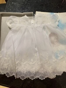 Vintage Little Folks Baby Christening Baptism 2 Piece Outfit Gown And Box - Picture 1 of 12