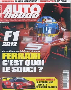 AUTO HEBDO Nr. 1886 05.12.2012 Ferrari 458 Italien GT3 - Bild 1 von 1