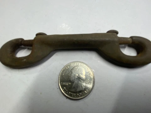 Vintage Rusty  Crusty 4-1/4" DOUBLE SPRING HOOK, Dogs Boats Sailing Livestock Cover