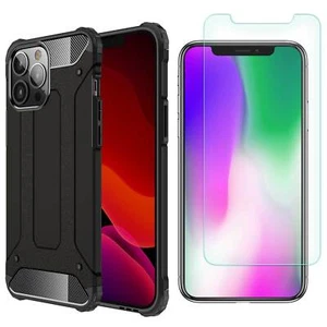 Étui Armure + Protecteur Écran Verre Trempé Pour IPHONE 13 / Pro Max / Mini - Photo 1 sur 32