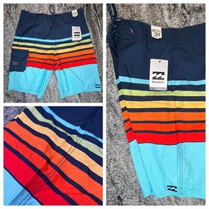 New Billabong All Day OG Board Shorts Men’s Size 31 Surf Swim Trunks Striped NEW - Picture 1 of 11
