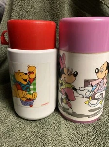 Lote de 2 termos Disney años 90 Winnie the Pooh, Mickey y Minnie - Imagen 1 de 10
