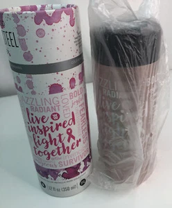 Double wall stainless steel tea Tumblr 12 fluid ounce Live inspired fight togeth - Picture 1 of 8