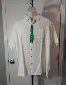 Nat Nast Luxury Originals White Textured Silk Cotton Blend Shirt, NEW, Size XL - Picture 1 of 16