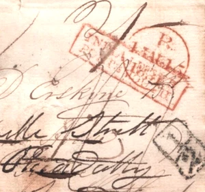 INDIA LETTER PORTSMOUTH Cover 1831 ADD HALF{2} Edinr Forward Dunfermline MA2050 - Picture 1 of 15