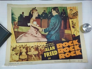 1956 ROCK, ROCK, ROCK Lobby Card Alan Freed & Tuesday Weld Dancing In Pink Dress - Picture 1 of 2