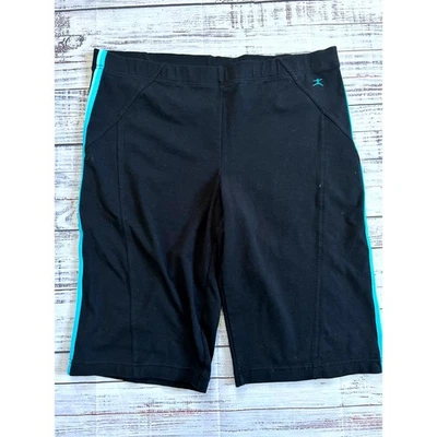 Pantalones cortos deportivos Danskin para mujer negro verde azulado hasta la rodilla talla XL Foto 1 de 4