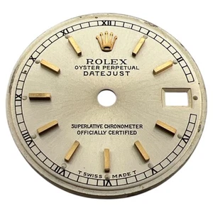 Rolex Oyster Perpetual Datejust genuino esfera de 26 mm plata y oro 6917 - Imagen 1 de 4