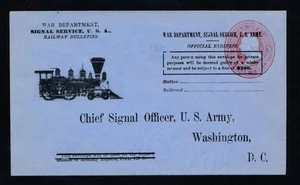 (US) UO54 UNUSED VF 3c RED ON BLUE ENVELOPE - Picture 1 of 2
