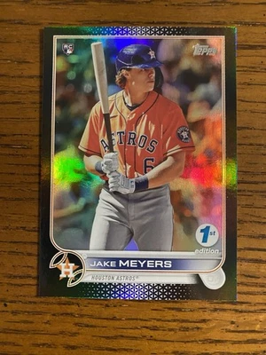 2022 Topps 1st Edition #295 Jake Meyers Black Foil /25 RC Rookie SSP Astro - Image 1 of 3