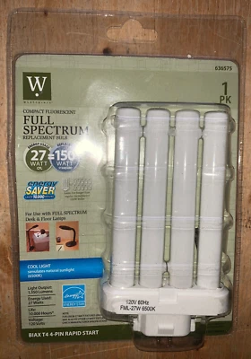 Westpointe 27 Watt Full Spectrum Fluorescent Replacement Bulb BIAX T4 4-PIN - Image 1 of 2
