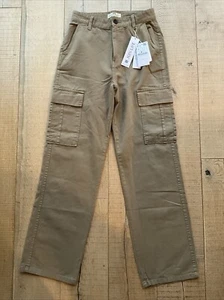 BNWT Stradivarius Petite Straight Leg Cargo Trouser In Stone Size 36 Size 8 - Picture 1 of 4