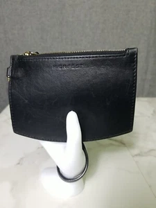 HAERFEST Wristlet Geldbörse/Portemonnaie | schwarzes Leder | goldfarbene Hardware - Bild 1 von 12