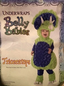 Underwraps Belly Babies Triceratops Dinosaur Plush Costume 2T-4T Large - Picture 1 of 7