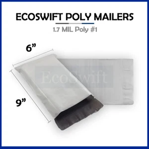 Sobres de envío de sobres de polietileno EcoSwift blancos de 1,7 millas 1,7 millas - Imagen 1 de 5