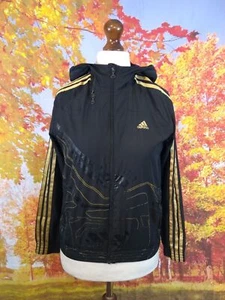 adidas Climaproof full zip black 100% polyester Jacket. UK girl's age 11, age 12 - Picture 1 of 11