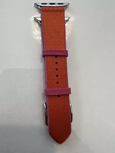 Apple Watch Hermès - Cinturino 41mm Arancione/Rosa Messico Twill Jump Singolo Tour. - Foto 1 di 16