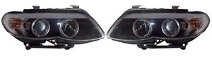 BMW X5 E53 Facelift 04-06 BLACK ANGEL EYE HEADLIGHTS for OE HID (not bi-Xenon) - Picture 1 of 5